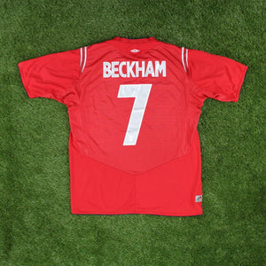 England 2004 Beckham #7 Auswärts Trikot