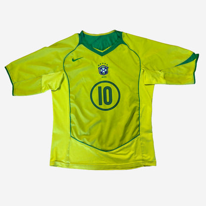 Brasilien 2004 Ronaldinho #10 Heim Trikot