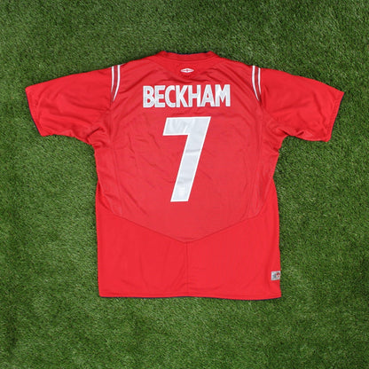 England 2004 Beckham #7 Auswärts Trikot