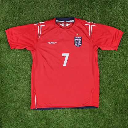 England 2004 Beckham #7 Auswärts Trikot