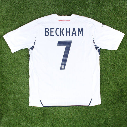 England 2008 Beckham #7 Heim Trikot
