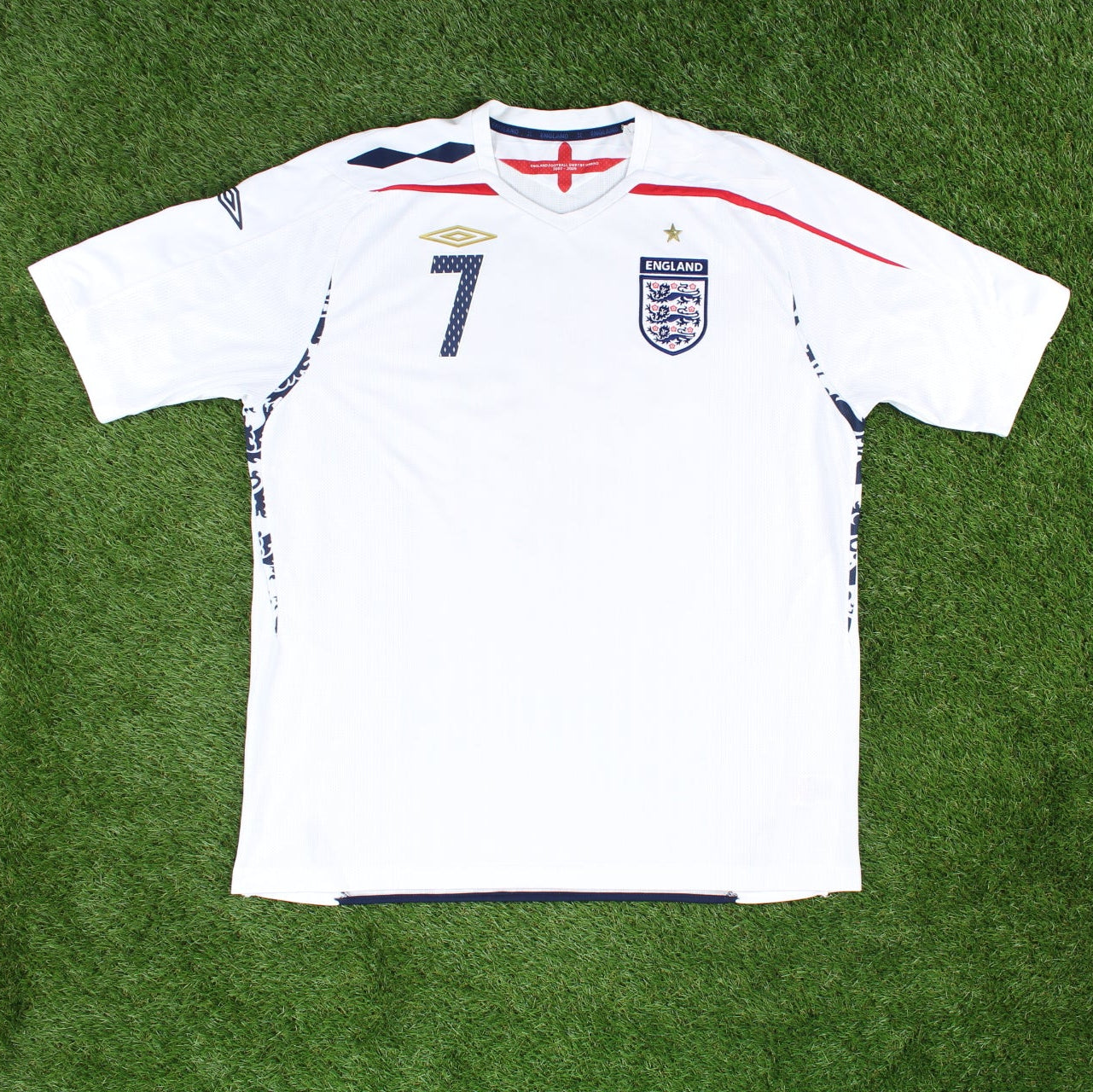England 2008 Beckham #7 Heim Trikot