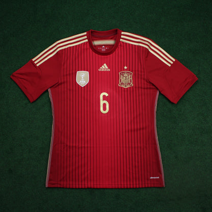 Spanien 2014 Iniesta #6 Heimtrikot