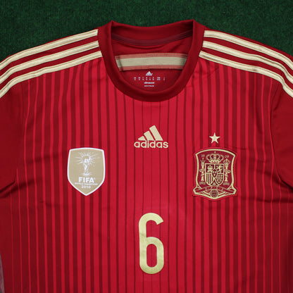 Spanien 2014 Iniesta #6 Heimtrikot