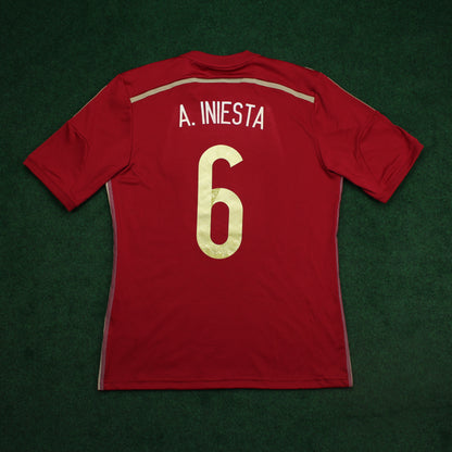 Spanien 2014 Iniesta #6 Heimtrikot