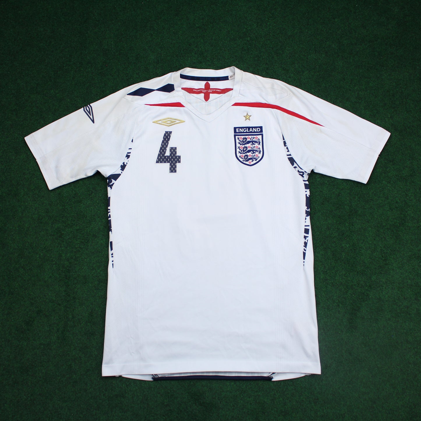 England 2008 Gerrard #4 Heimtrikot