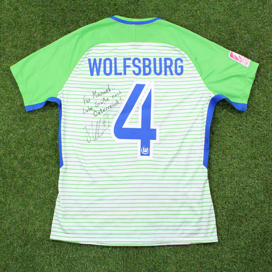 VfL Wolfsburg II 2017/18 Klamt #4 Matchworn Heim Trikot (+ Unterschrift)