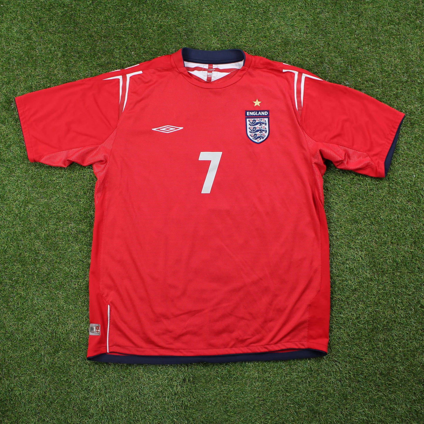 England 2004 Beckham #7 Auswärts Trikot