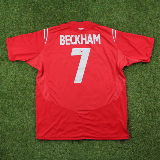 England 2004 Beckham #7 Auswärts Trikot