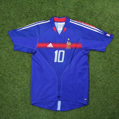 Frankreich 2004 Zidane #10 Heim Trikot