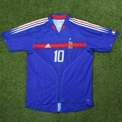 Frankreich 2004 Zidane #10 Heim Trikot