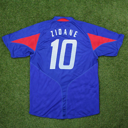 Frankreich 2004 Zidane #10 Heim Trikot