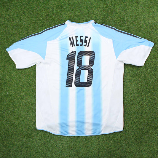 Argentinien 2004 Messi #18 Heim Trikot