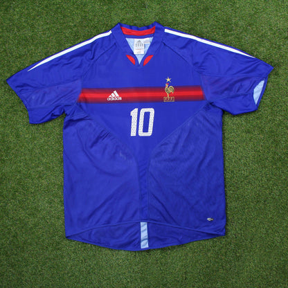 Frankreich 2004 Zidane #10 Heim Trikot