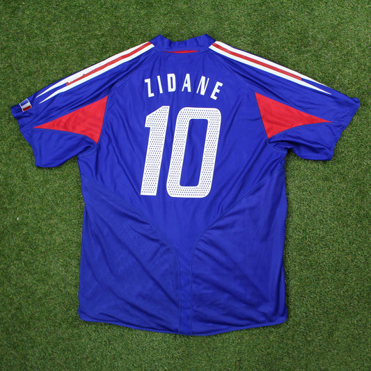 Frankreich 2004 Zidane #10 Heim Trikot
