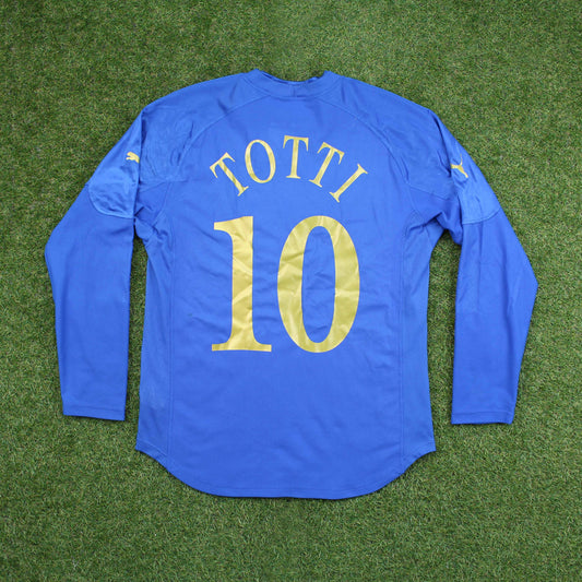 Italien 2004 Totti #10 Heim Trikot Longsleeve