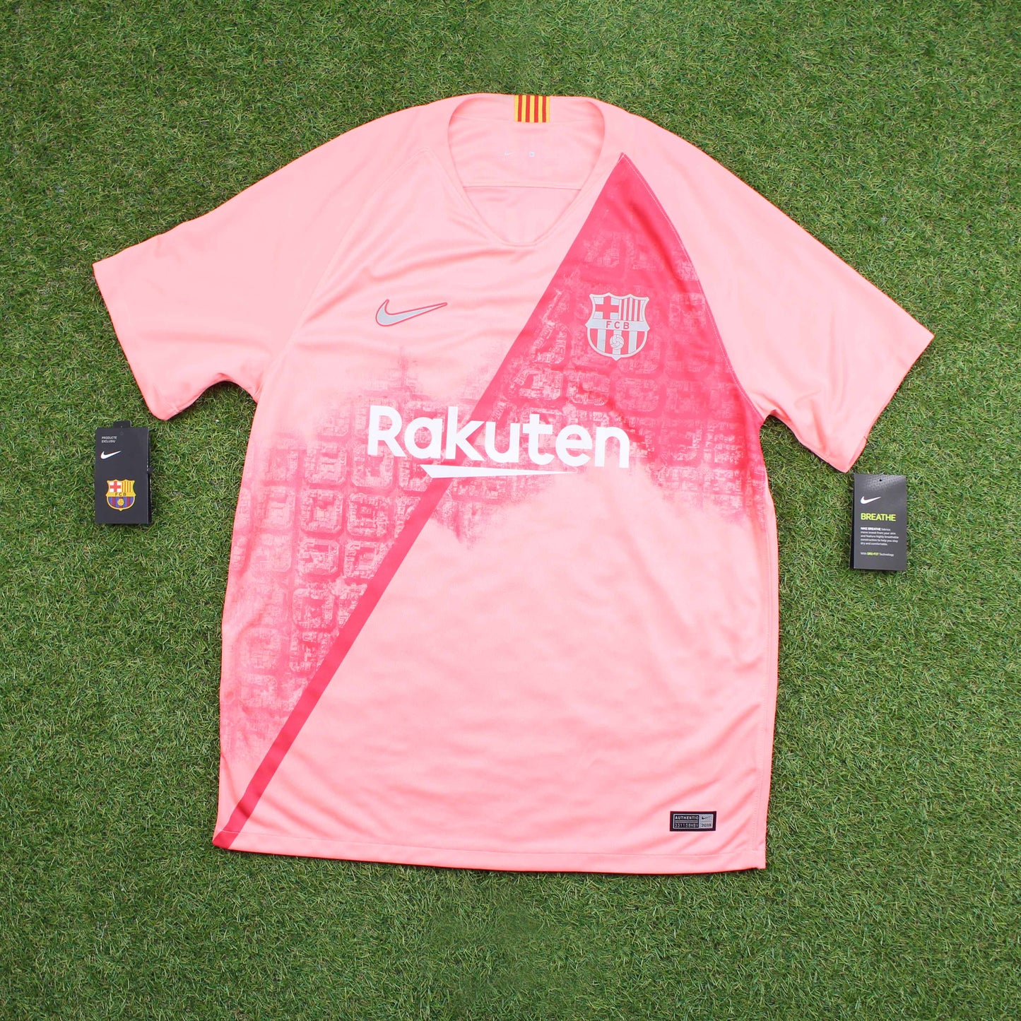 FC Barcelona 2018/19 Pique #3 Drittes Trikot (Neu mit Etikett)