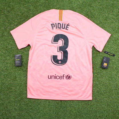 FC Barcelona 2018/19 Pique #3 Drittes Trikot (Neu mit Etikett)