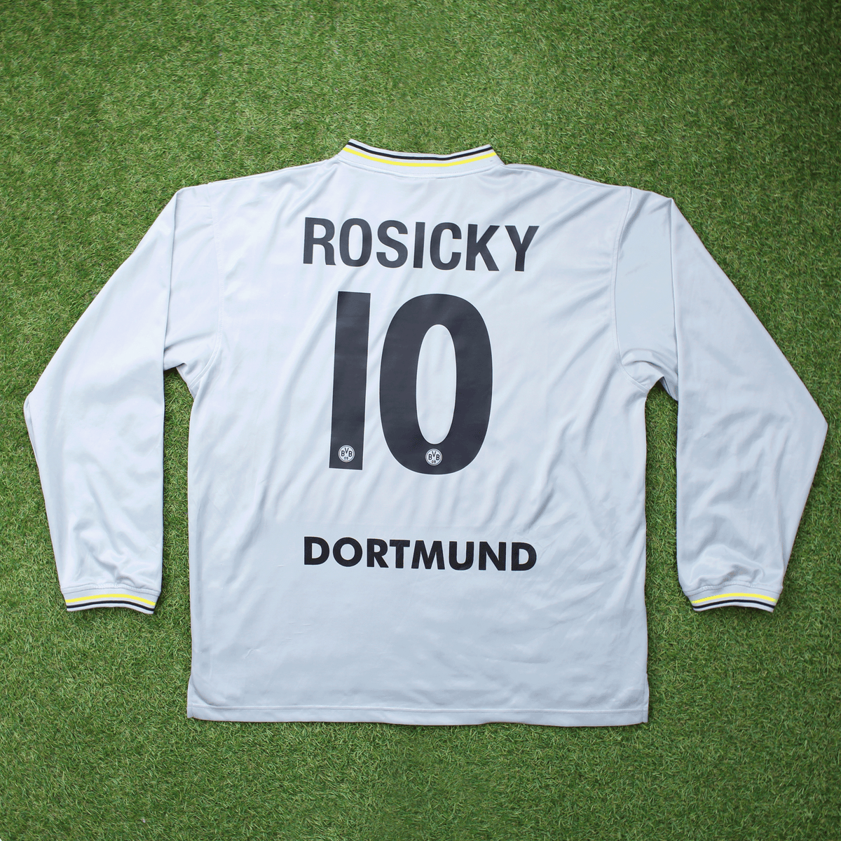 Borussia Dortmund 2000/01 Rosicky #10 Auswärts Trikot Longsleeve 