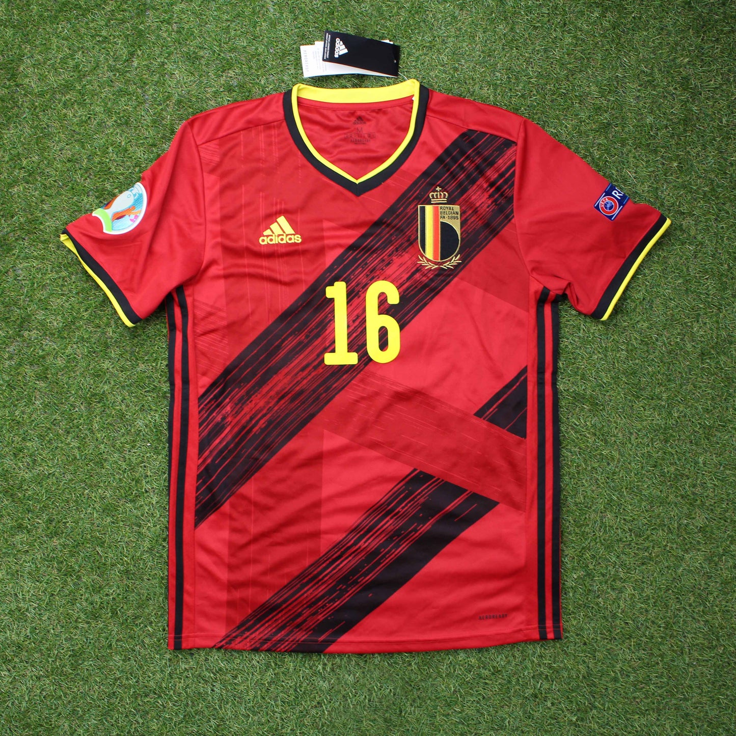 Belgien 2020 Hazard #16 Heim Trikot (Neu mit Etikett)