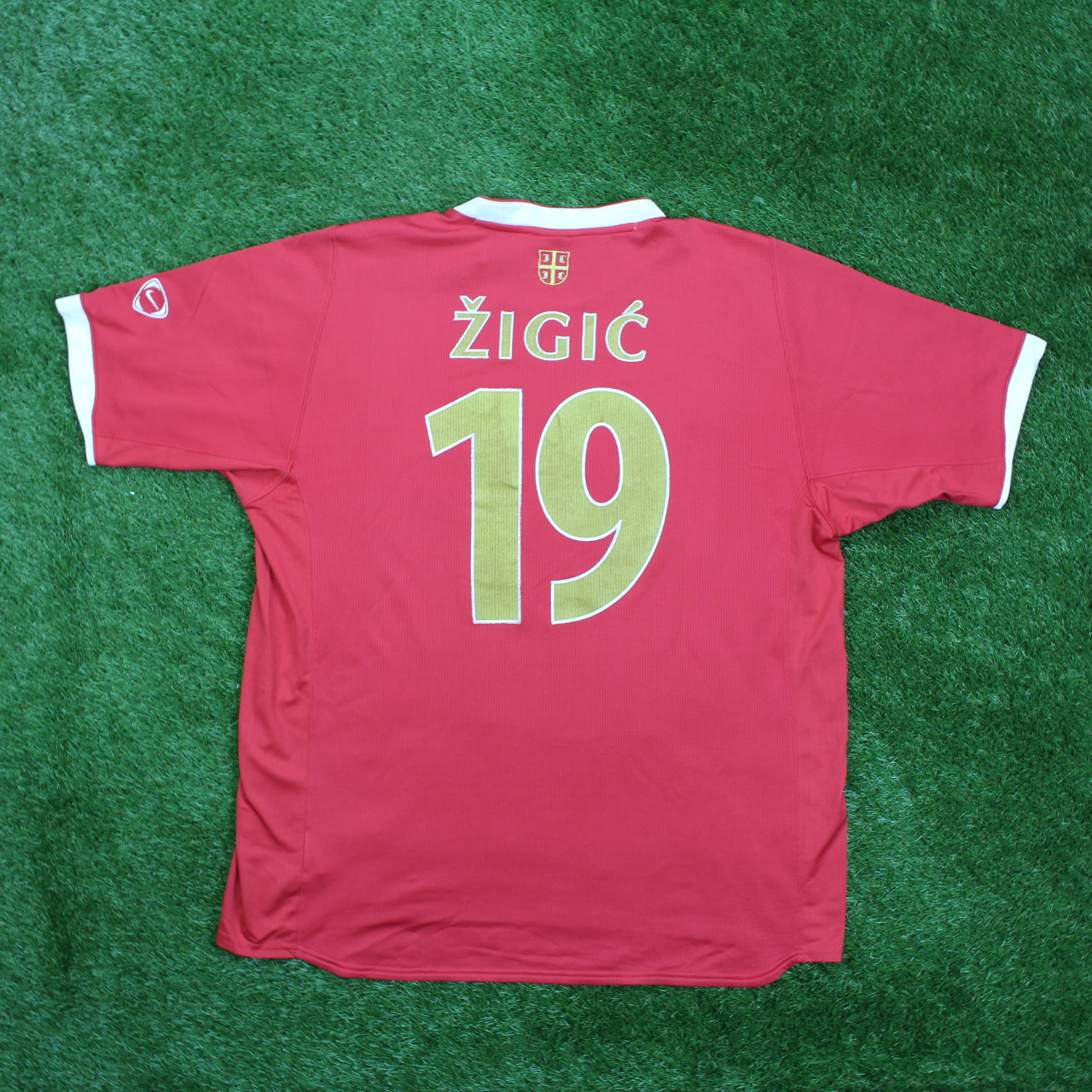 Serbien 2008 Zigic #19 Heim Trikot